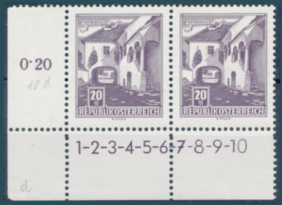 Briefmarke mit Symbolzahl(en)